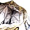 151004-LP Rock Stud Fabric Drawstring 2 Way Bucket Hobo