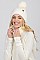 Pack of 12 Trendy  Assorted Color Beanie & Infinity Scarf Set