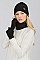 Pack of 12 Classic Assorted Color Beanie & Infinity Scarf & Glove Set