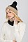 Pack of 12 Charming  Assorted Color Two Toned Beanie & Infinity Scarf Set