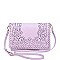 STYLISH LASER CUT LUXURY VALENTINA CLUTCH BAG WITH SLING STRAP JY-15196ML