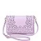 STYLISH LASER CUT LUXURY VALENTINA CLUTCH BAG WITH SLING STRAP JY-15196ML