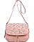 LUXURY PEBBLED VEGAN LEATHER SUNDAY CROSSBODY BAG JY15644