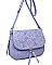 LUXURY PEBBLED VEGAN LEATHER SUNDAY CROSSBODY BAG JY15644