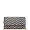 LUXURY BAHAMAS ZIGZAG STRAW FASHION CLUTCH BAG JY15850B