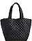 DESIGNER SOFT PADDED SHOPPER WITH COIN PURSE