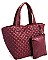DESIGNER SOFT PADDED SHOPPER WITH COIN PURSE