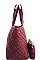 DESIGNER SOFT PADDED SHOPPER WITH COIN PURSE