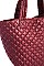 DESIGNER SOFT PADDED SHOPPER WITH COIN PURSE