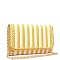 LUX MONA STRIPED CANVAS FASHION CLUTCH BAG  JY15965