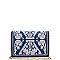 LUX REGINA COATED DENIM FASHION CLUTCH BAG JY15970