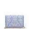 LUX REGINA COATED DENIM FASHION CLUTCH BAG JY15970