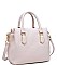 LUXURIOUS PEBBLED VEGAN LEATHER  EMMYLOU SATCHEL BAG JY16099