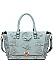 CHIC SMOOTH VEGAN LEATHER PARIS SATCHEL BAG JY16176