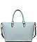 CHIC SMOOTH VEGAN LEATHER PARIS SATCHEL BAG JY16176