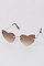 Pack of 12 Fashionable Cute Rimless Heart Sunglasses