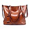 Large Size Faux Leather Tote Bag