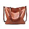 Large Size Faux Leather Tote Bag