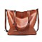Large Size Faux Leather Tote Bag
