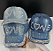 "Love-Heart" denim rhinestone cap