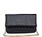 LUXURIOUS VEGAN LEATHER EMBER WOVEN POCKET CLUTCH BAG JY16313