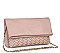 LUXURIOUS VEGAN LEATHER EMBER WOVEN POCKET CLUTCH BAG JY16313