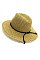 Straw Shiny Fedora Hat
