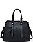 LUXURIOUS PEBBLED VEGAN LEATHER AUSTIN SATCHEL BAG JY16441
