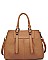 LUXURIOUS PEBBLED VEGAN LEATHER AUSTIN SATCHEL BAG JY16441