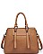 LUXURIOUS PEBBLED VEGAN LEATHER AUSTIN SATCHEL BAG JY16441