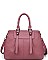 LUXURIOUS PEBBLED VEGAN LEATHER AUSTIN SATCHEL BAG JY16441