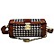 CHECKER CYLINDRICAL PUSH-LOCK CROSSBODY