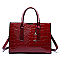 Croc Alligator Patent Brief Satchel Bag