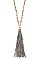 LEATHER TASSEL BEAD NECKLACE SET