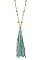 LEATHER TASSEL BEAD NECKLACE SET