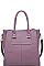 LUXURIOUS PEBBLED VEGAN LEATHER DANTE SATCHEL BAG JY16580