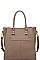 LUXURIOUS PEBBLED VEGAN LEATHER DANTE SATCHEL BAG JY16580