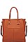 LUXURIOUS PEBBLED VEGAN LEATHER DANTE SATCHEL BAG JY16580