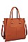 LUXURIOUS PEBBLED VEGAN LEATHER DANTE SATCHEL BAG JY16580