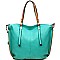 LARGE SIZE CHAIN ACCENTED TOTE BAG