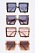 Pack of 12 Assorted Color Iconic Square Sunglasses