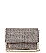LUXURY CLEO WOVEN VINYL CLUTCH BAG WITH CHAIN STRAP JY-16643ML