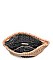 LUXURY CLEO WOVEN VINYL CLUTCH BAG WITH CHAIN STRAP JY-16643ML