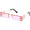 Pack of 12 rimless square sunglasses with Rim Side Visor