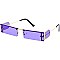 Pack of 12 rimless square sunglasses with Rim Side Visor