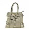 Rhinestone Studded Padlock Tote