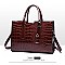 3 in 1 Patent Crocodile Quality Satchel Set