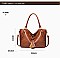 Braided Ring Fringe Shoulder Bag Hobo
