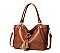 Braided Ring Fringe Shoulder Bag Hobo