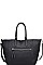 STYLISH FAUX LEATHER CAMDEN CHANGING TOTE BAG WITH LONG STRAP JY-16927ML